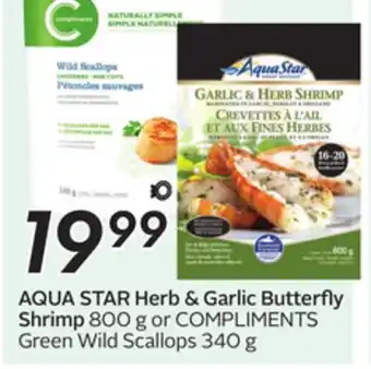 Sobeys AQUA STAR Herb & Garlic Butterfly Shrimp offer