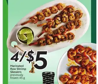Sobeys Marinated Raw Shrimp Skewers offer
