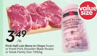 Sobeys Pork Half Loin Bone-In Chops offer