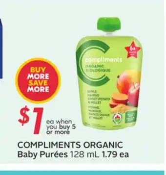 Sobeys COMPLIMENTS ORGANIC Baby Purées offer