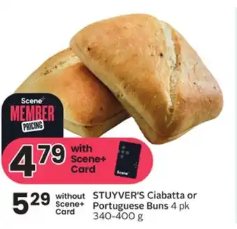 Sobeys STUYVER'S Ciabatta or Portuguese Buns offer