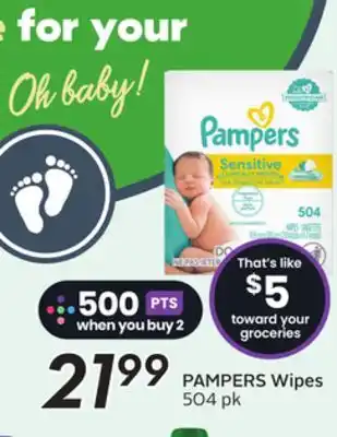 Sobeys PAMPERS Wipes offer