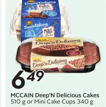 Sobeys MCCAIN Deep'N Delicious Cakes offer