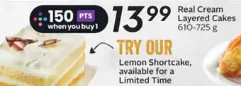 Sobeys Real Cream Layered Cakes offer