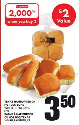 Independent Grocer TEXAS HAMBURGER OR HOT DOG BUNS, 8'S offer