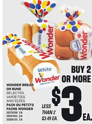 Independent Grocer WONDER BREAD OR BUNS offer