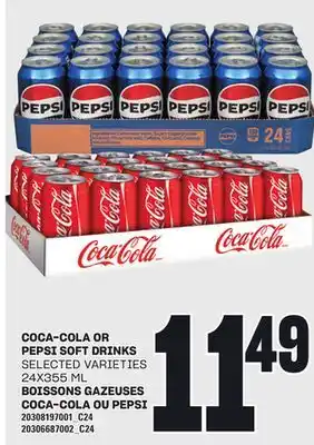 Independent Grocer COCA-COLA OR PEPSI SOFT DRINKS, 24X355 ML offer