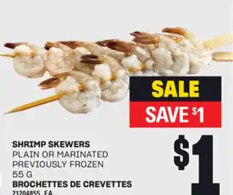 Independent Grocer SHRIMP SKEWERS, 55 G offer
