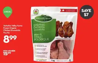 Longo's Yorkshire Valley Farms Frozen Organic Chicken Drumsticks offer