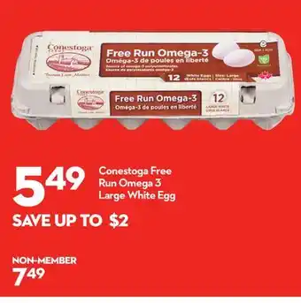 Longo's Conestoga Free Run Omega 3 Large White Egg offer