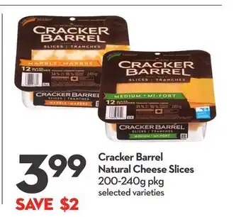 Longo's Cracker Barrel Natural Cheese Slices offer