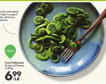 Longo's Fresh Fiddleheads offer