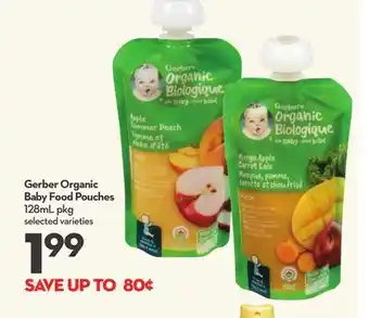 Longo's Gerber Organic Baby Food Pouches offer