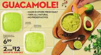 Longo's Smashed Avocado or Traditional Guacamole offer