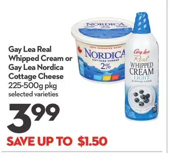 Longo's Gay Lea Real Whipped Cream or Gay Lea Nordica Cottage Cheese offer