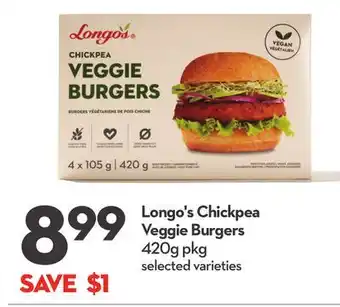 Longo's Longo's Chickpea Veggie Burgers offer