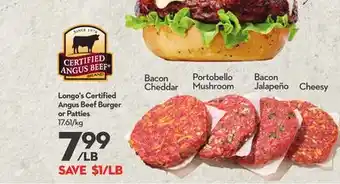 Longo's Longo's Certified Angus Beef Burger or Patties offer