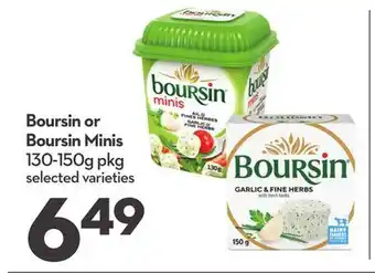 Longo's Boursin or Boursin Minis offer