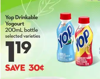 Longo's Yop Drinkable Yogourt offer