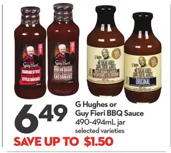 Longo's G Hughes or Guy Fieri BBQ Sauce offer