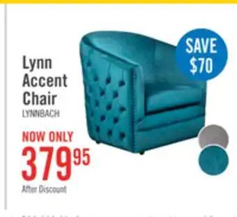 The Brick Lynn Velvet Accent Chair - Blue offer