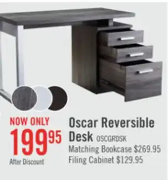 The Brick Oscar Reversible Desk - Distressed Grey offer