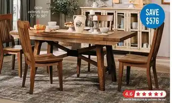 The Brick Cedar 5-Piece Dining Package offer