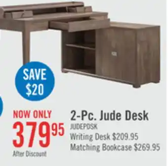 The Brick Jude Reversible Desk with Hutch Hazelnut offer