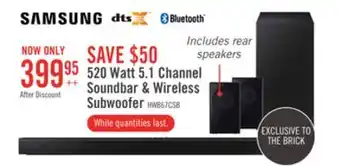 The Brick Samsung Soundbar with Wireless Subwoofer and Rear Speaker Kit - HW-B67C/ZC offer