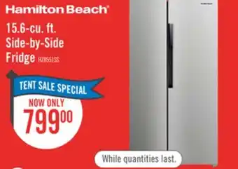 The Brick Hamilton Beach 15.6 Cu. Ft. Side-by-Side Refrigerator - HZ8551 offer