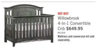 The Brick Willowbrook 4-in-1 Convertible Crib offer