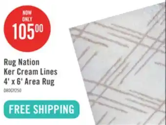 The Brick Ker Cream Lines 4x6 Area Rug offer