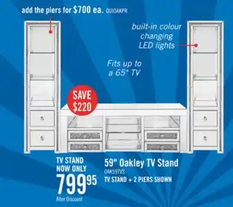 The Brick Oakley 59 TV Stand offer