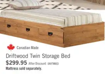 The Brick Driftwood Twin Storage Bed offer