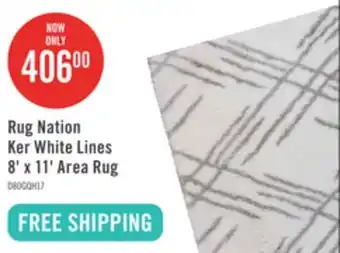The Brick Ker White Lines 8x11 Area Rug offer
