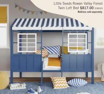 The Brick Little Seeds Rowan Valley Forest Twin Loft Bed - White/Blue offer