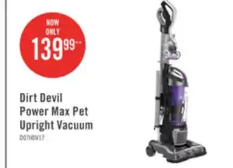 The Brick Dirt Devil Power Max Pet Upright Vacuum offer