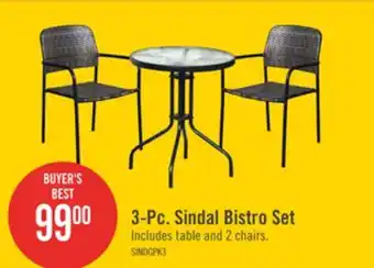 The Brick Sindal 3-Piece Patio Bistro Set offer