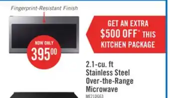 The Brick Samsung 2.1 Cu. Ft. Over-the-Range Microwave with SmartThings Cooking - ME21DG6300SRAC offer