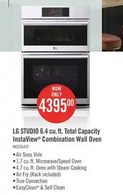 The Brick LG STUDIO 6.4 Cu. Ft. InstaView Double Wall Oven - WCES6428F offer