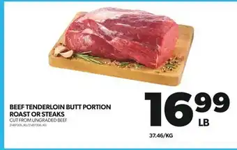 Real Canadian Superstore BEEF TENDERLOIN BUTT PORTION ROAST OR STEAKS offer