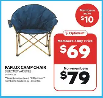 Real Canadian Superstore PAPLUX CAMP CHAIR offer