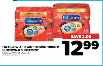 Real Canadian Superstore ENFAGROW A+ READY TO DRINK TODDLER NUTRITIONAL SUPPLEMENT, 6X237 ML offer