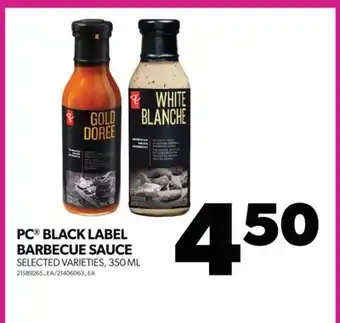 Real Canadian Superstore PC BLACK LABEL BARBECUE SAUCE, 350 ML offer