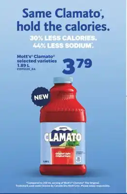 Real Canadian Superstore MOTT'S CLAMATO , 1.89 L offer