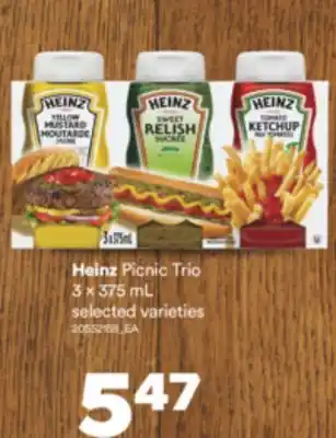 Real Canadian Superstore HEINZ PICNIC TRIO, 3 X 375 ML offer