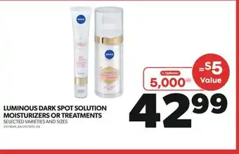 Real Canadian Superstore LUMINOUS DARK SPOT SOLUTION MOISTURIZERS OR TREATMENTS offer