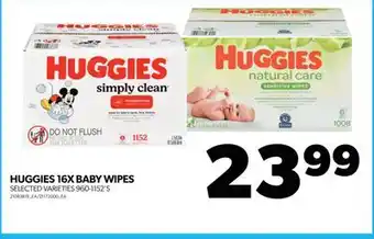Real Canadian Superstore HUGGIES 16X BABY WIPES, 960-1152'S offer