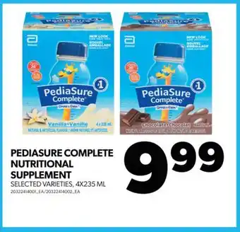 Real Canadian Superstore PEDIASURE COMPLETE NUTRITIONAL SUPPLEMENT, 4X235 ML offer