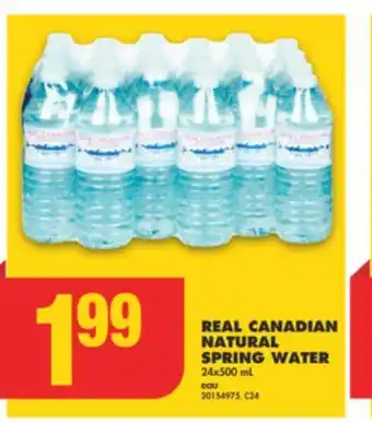 No Frills REAL CANADIAN NATURAL SPRING WATER, 24x500 mL offer